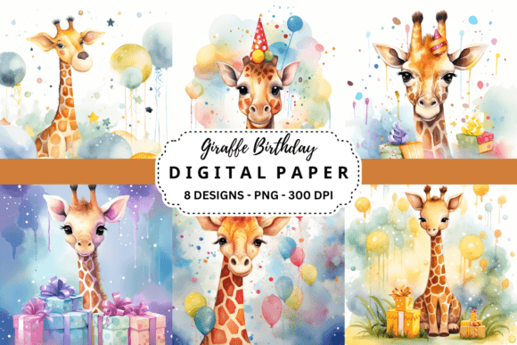 Download Giraffe Birthday Background - Giraffe birthday Collection