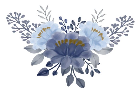 Download Arrangement of Purple Floral Watercolor - Purple floral Collection