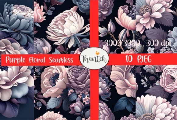 Download Halloween Purple Floral Flower Seamless - Purple floral Collection