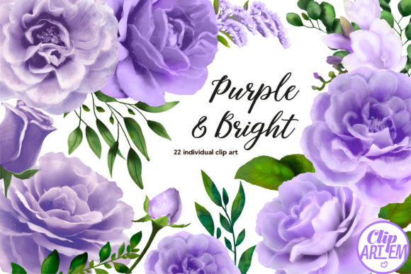 Download Purple Floral Watercolor Bundle 22 PNG - Purple floral Collection