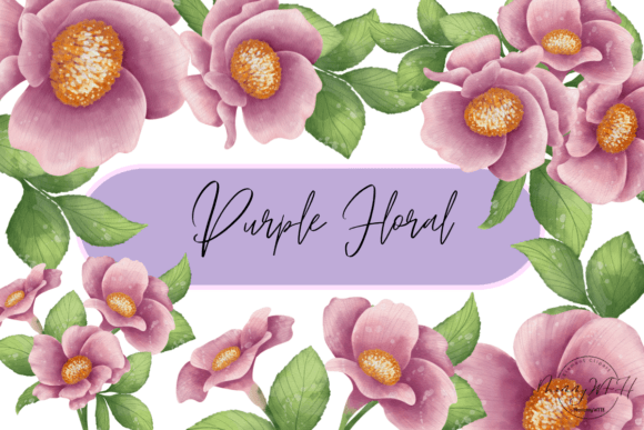Download Purple Floral Watercolor - Purple floral Collection
