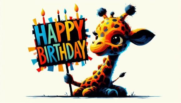 Download Expressionist Giraffe Birthday - Giraffe birthday Collection