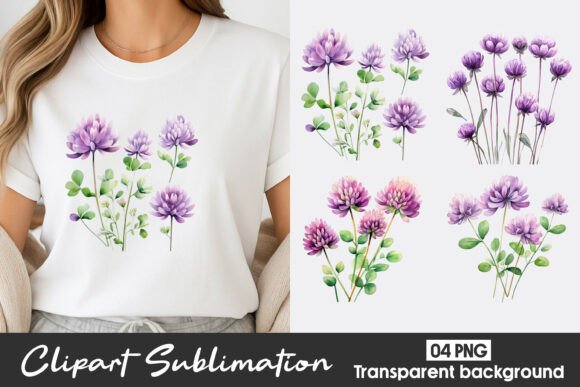 Download Purple Floral Watercolor Clipart PNG - Purple floral Collection