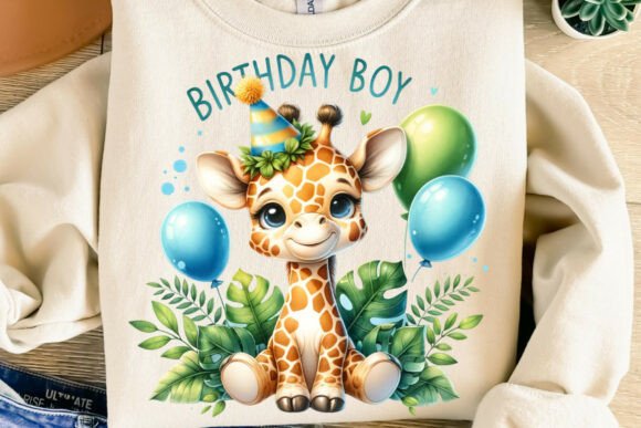 Download Baby Giraffe Birthday Boy Png - Giraffe birthday Collection