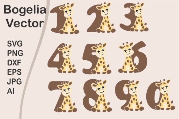 Download Cute Baby Giraffe Birthday Svg Bundle - Giraffe birthday Collection