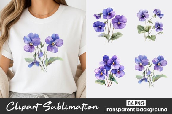 Download Purple Floral Watercolor Clipart PNG - Purple floral Collection