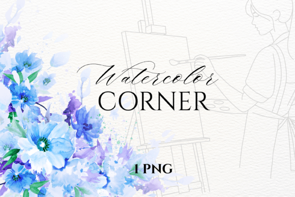 Download Watercolor Purple Floral Corner PNG - Premium Resources