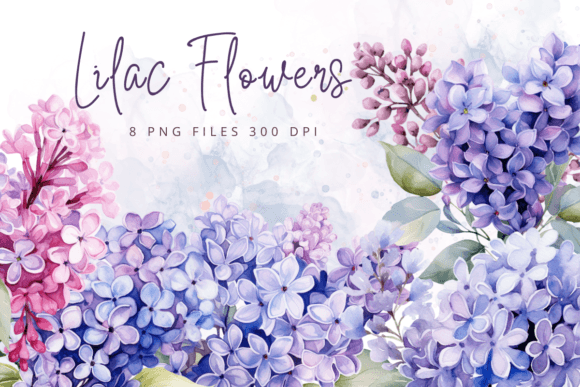 Download Watercolor Lilac Flowers Purple Floral - Purple floral Collection