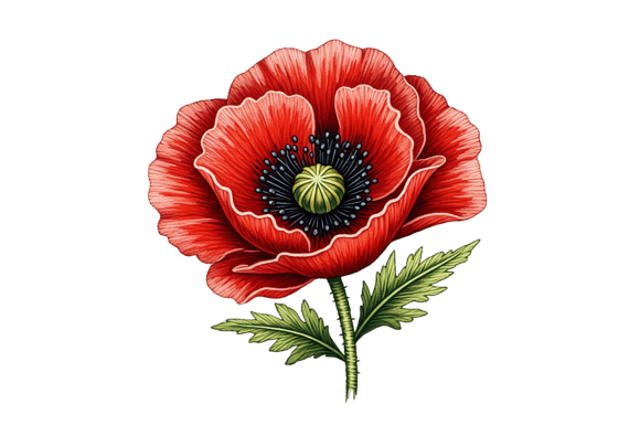 Download Vibrant Red Poppy Flower Illustration - Poppy flower illustration Collection